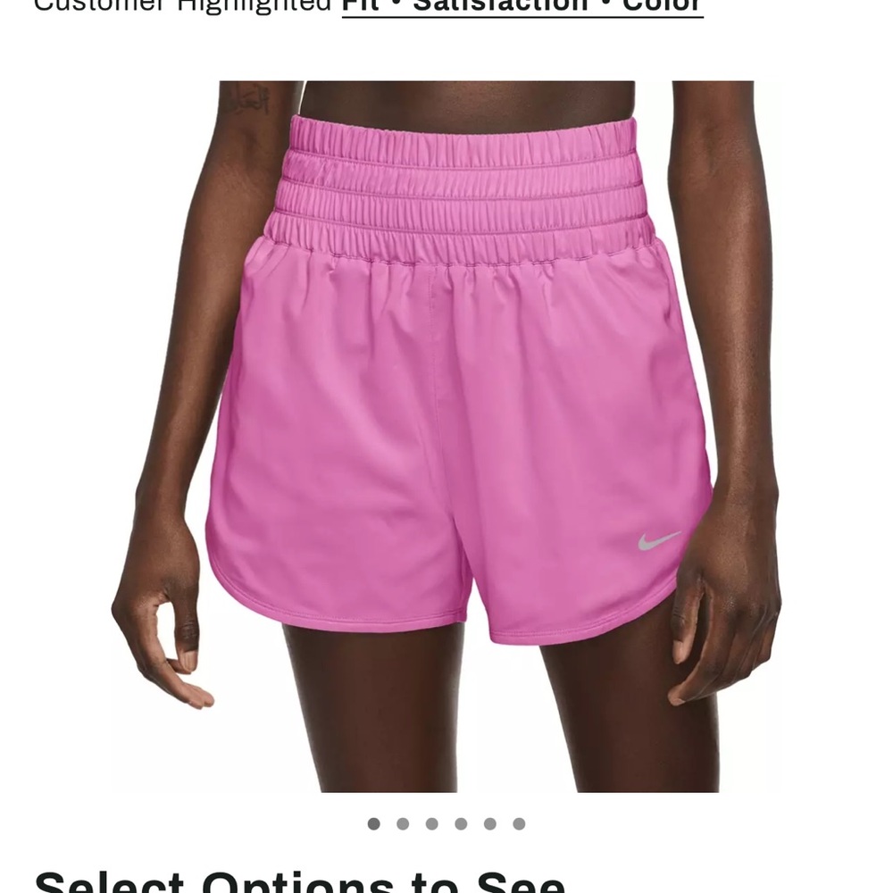 Nike One Women's Dri-FIT Ultra High-Waisted 3" Brief-Lined Shorts size large